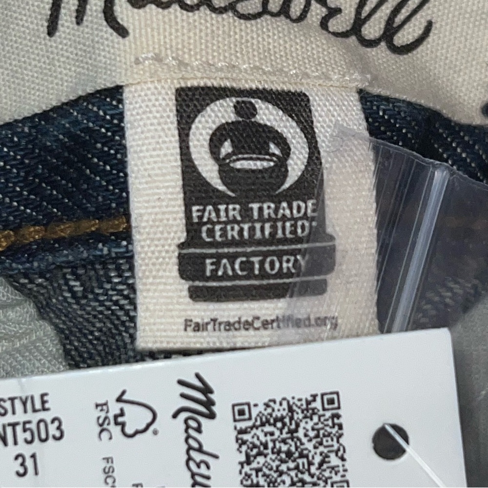 Madewell The Hallow Wide-Leg High Rise Pleat Front Dark Wash Blue Jeans-Size 31 - Picture 10 of 10